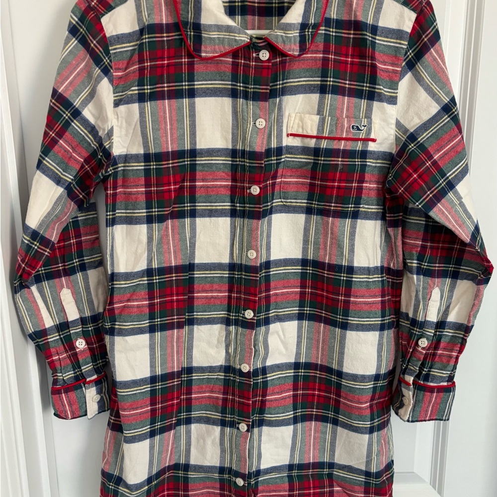 Vineyard Vines Christmas Pajamas Flannel Nightgown Women’s XS worn once